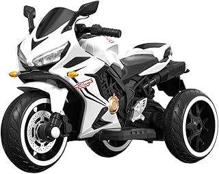 12V Two-Wheel Mini Motorcycle for Children - Ride-on Toy, White