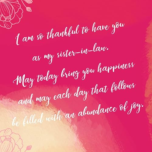 Miniatura 7 de Prime Greetings Tarjeta de cumpleaños para cuñada, hecha en Estados Unidos, ecológica, tarjeta gruesa con sobre de alta calidad de 5 x 7.75