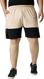 Bigbanana Plus Size Men'Regular Fit Color Block Shorts Price In India