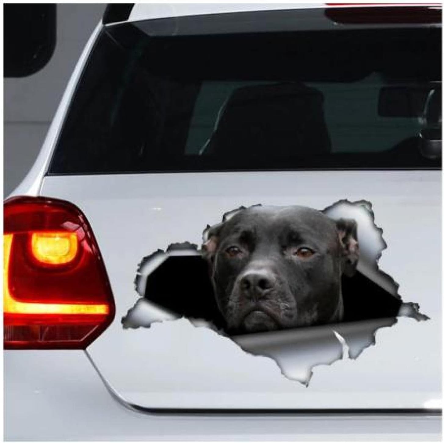 QQYYYT Pegatinas Coche Calcomanía De Coche Pitbull Negra De 30 Cm, Imán De Pitbull, Pegatina De Coche Pitbull Negra, Calcomanía De Perro