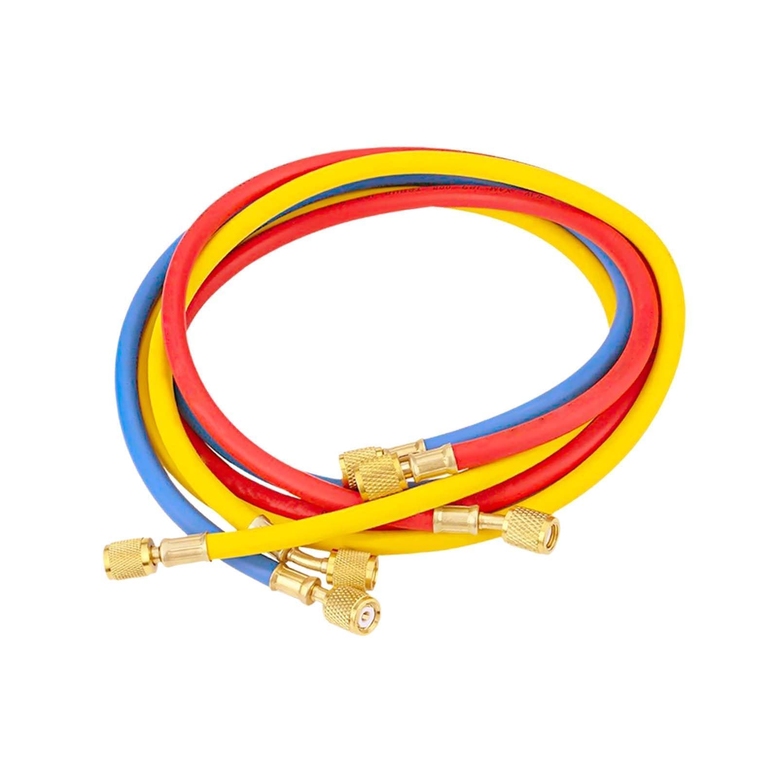3 pièces Tube Remplissage Réfrigérant, 1,5 mètre, Tuyaux de réfrigérant pour climatisation, Tuyaux de réfrigérant pour climatisation R134A, ajoutez du liquide de refroidissement à la voiture