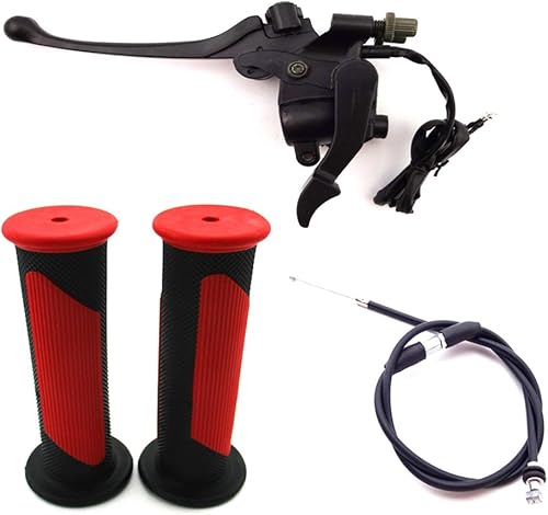 Miniatura 7 de tc-motor aleación Pulgar del acelerador acelerador Asamblea Empuñaduras de la palanca de freno + + Cable Para El Chino ATV Quad 4Wheeler 50cc 70cc