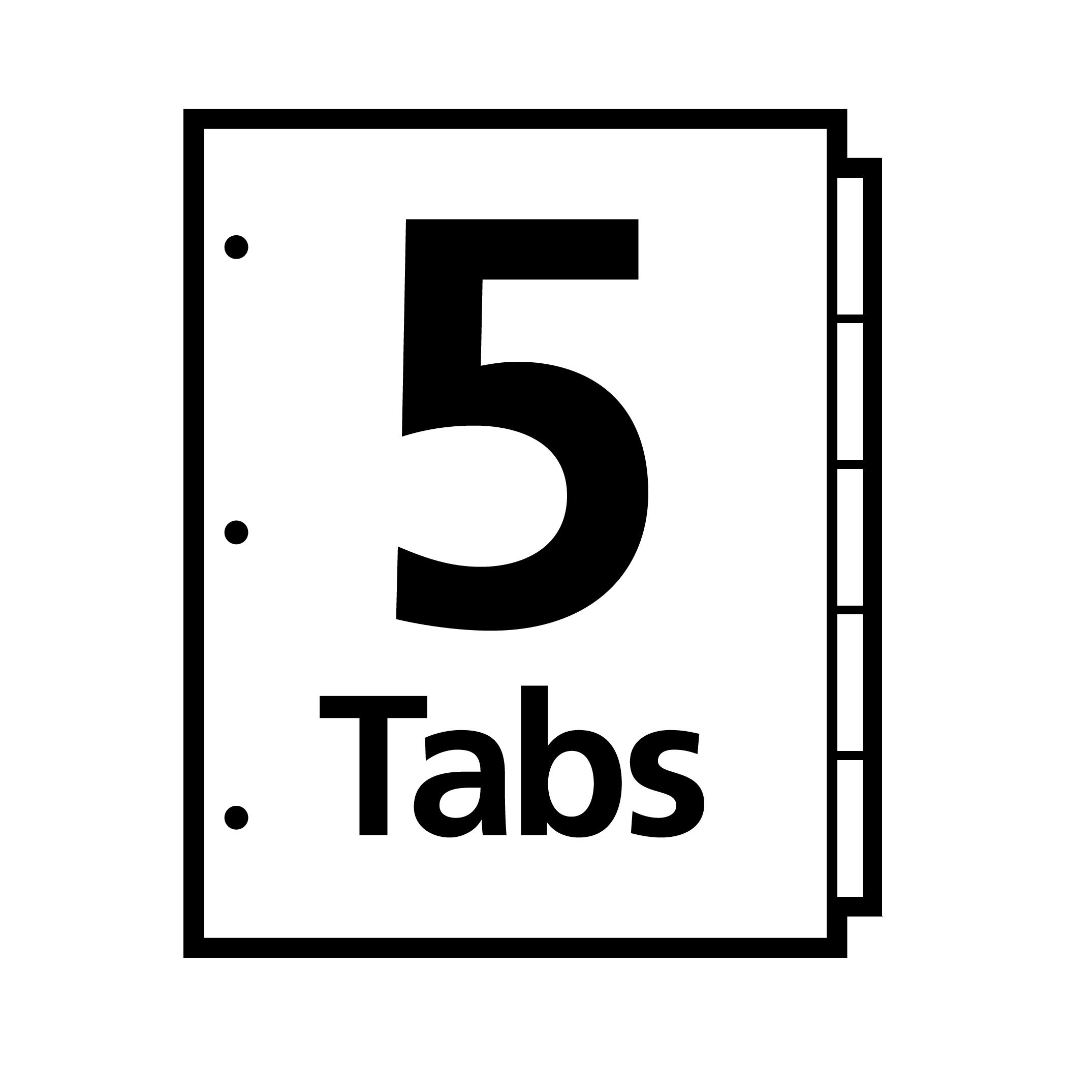 Avery Ready Index Table of Contents Dividers with Sub-Dividers, 5-Tabs per Set with A, B, and C Subsections for Each Numerical Tab (13154)