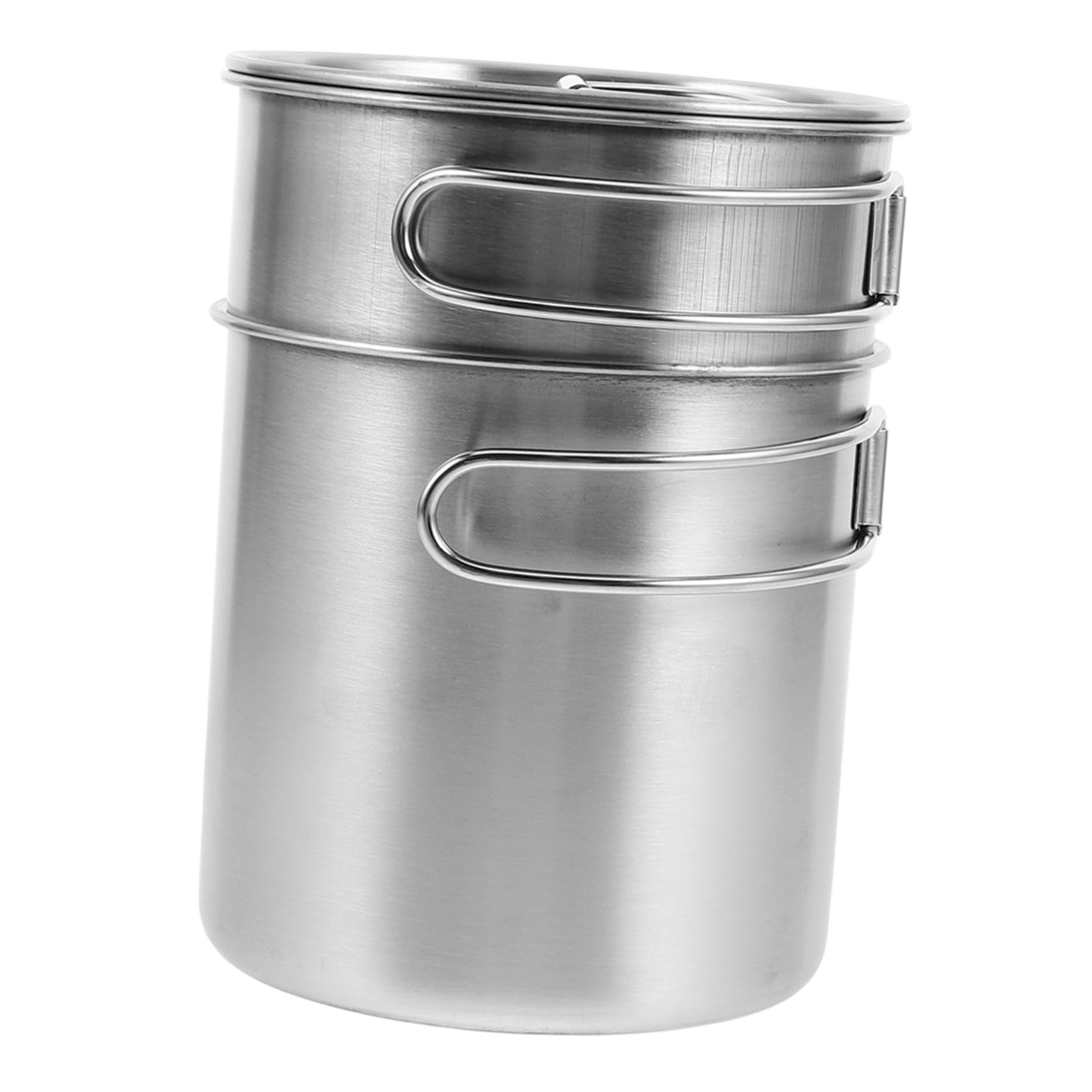 TOYANDONA 2 Stück Campingbecher mit Klappbaren Griffen Tragbare Wiederverwendbare Tasse für Outdoor Aktivitäten für Camping Wandern und Reisen Rostfreier Stahl