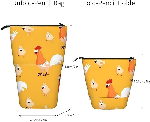 Miniatura 2 de EVANEM Estuche para lápices de pie, soporte para lápices desplegable, estuche telescópico de papelería para oficina, organizador de pie, bolsa