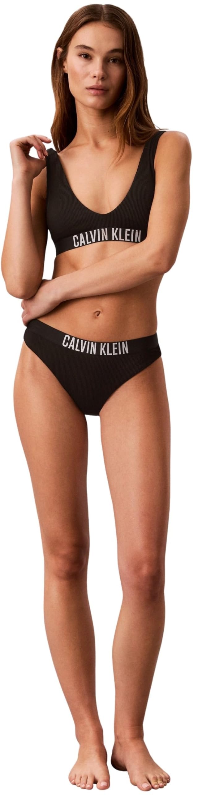 Calvin Klein Scoop Bralette Lv00q61211 Hauts de Bain Femme (Lot de 1)