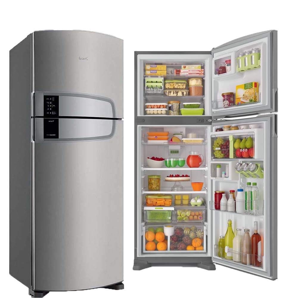 Geladeira Consul Frost Free Duplex 437 litros cor Inox com Horta em Casa - CRM55