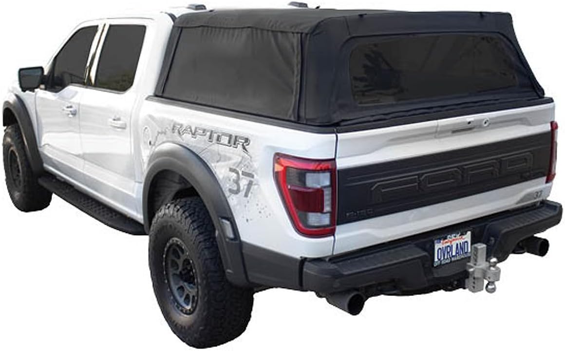 Overland Vehicle Systems - Explorer Soft Shell - Black Diamond Canvas and Aluminum Frame 2019-2026 RAM 1500/TRX