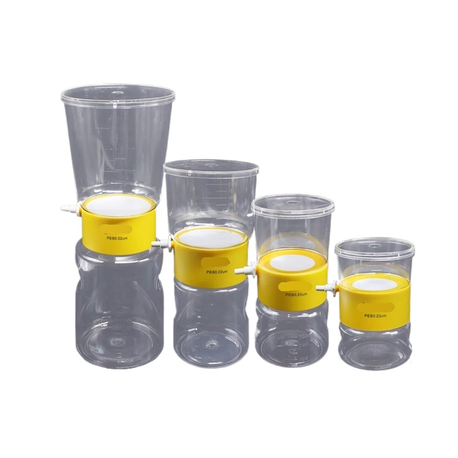 filtración al vacío con tapón de botella estéril Botella con membrana de filtración al vacío PES de 0,22 µm(1pcs 500ml)