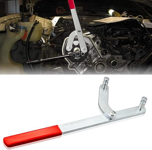 Llave universal Bomba de inyección de árbol de levas Soporte de polea de leva Herramienta de sujeción de piñón compatible con Dodge Audi Chrysler