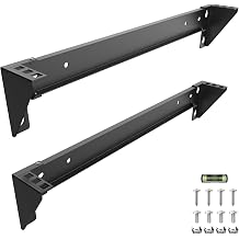 2 Pack 1U Vertical Wall Mount Rack Steel Foldable Vertical Patch | Panel Mounting Bracket for 19 Inch Networking Equipment