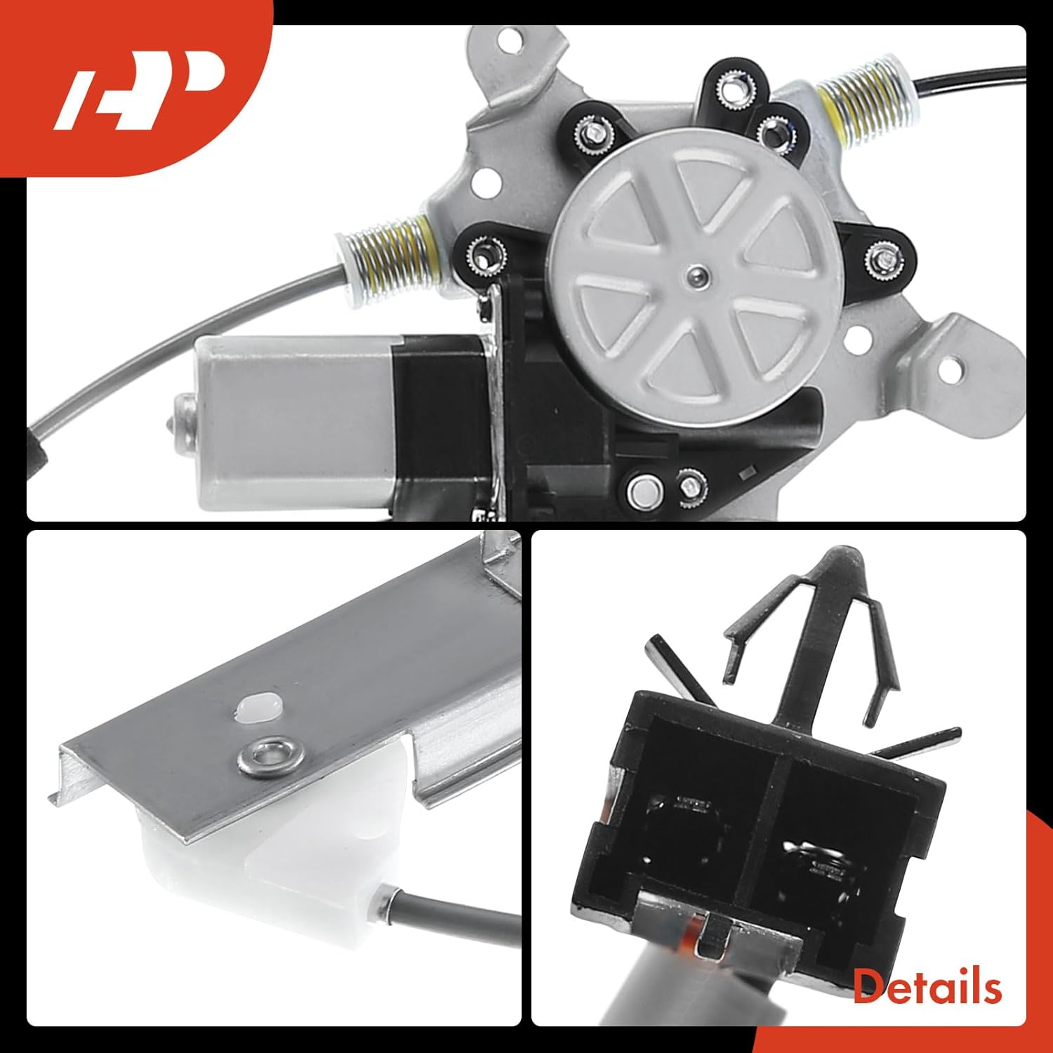 A-Premium Power Window Regulator with Motor Rear Passenger Side Compatible with Nissan Frontier 2000-2004 Rear Right Passenger Side