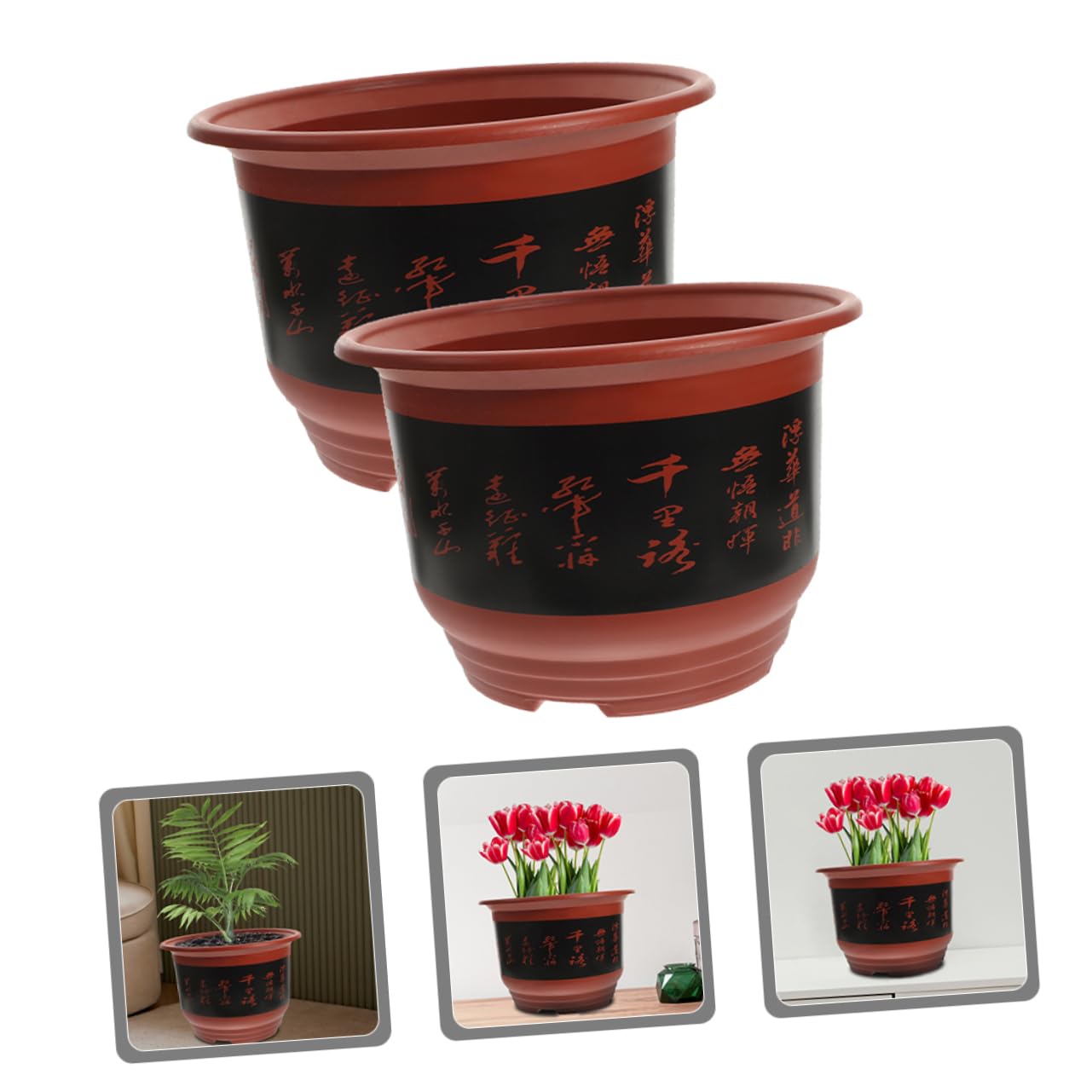 HANABASS 2pièces Pot De Fleurs Plastique Drainage pour Orchidées Pots De Pépinière Jardinière Extérieure Printanière pour Plantes