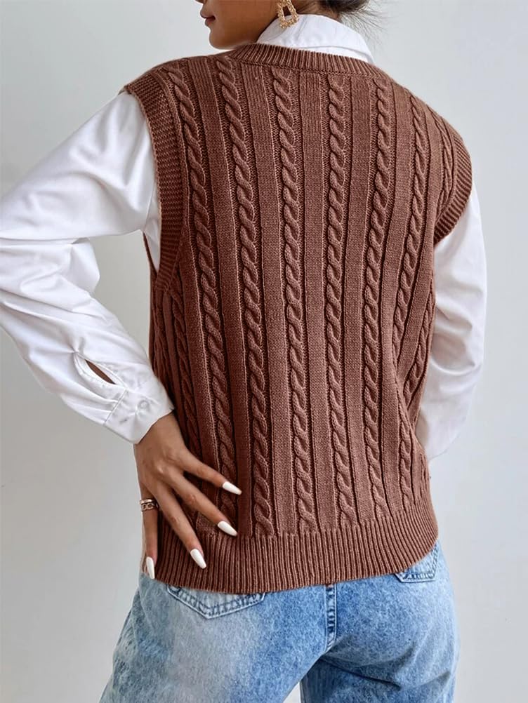 ORANDESIGNE Pull Sans Manche Femme Col Roulé Large Debardeur