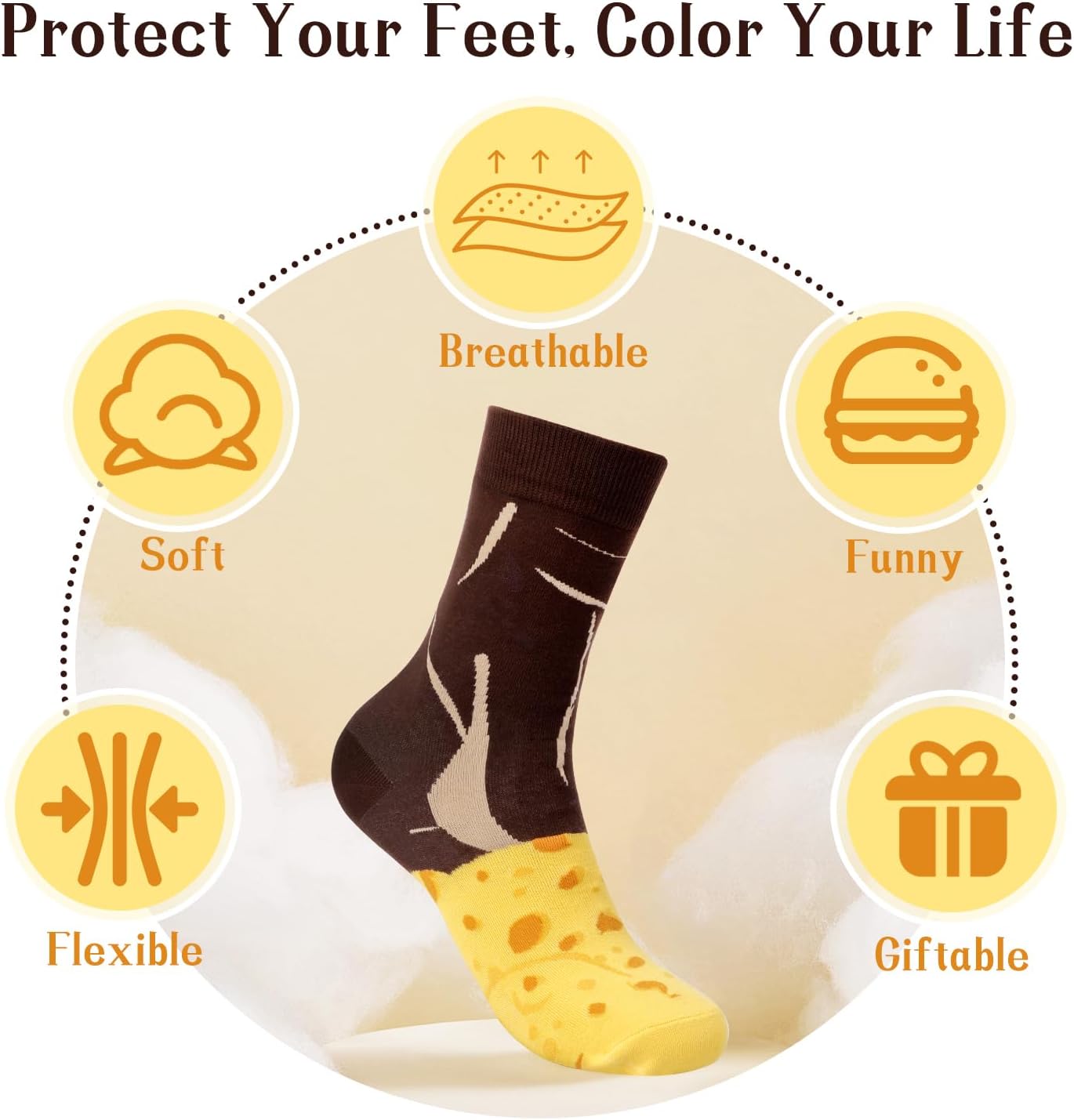 Funny Donut Burger Food Socks Box, Crazy Socks for Women Teen Girls, Birthday Christmas Stocking Stuffers Gag Gifts - Image 7