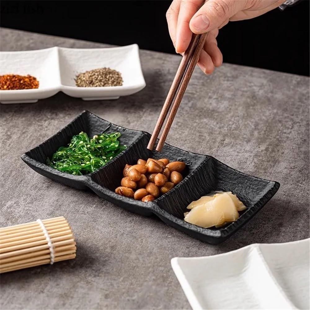 Miseczki do dipów, miska ceramiczna z podwójnym sosem sojowym, 7,6 cala, kubki do sushi, miska do serwowania z podziałką, miseczki do dipów, do kuchni na sezon, Appetizer, Vinegar, Ketchup, białe