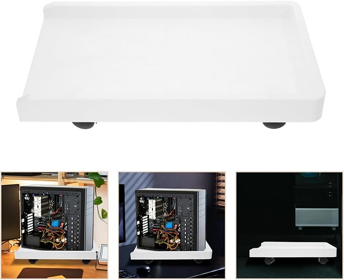 Soporte móvil para torre PC con ruedas y freno miniatura 9