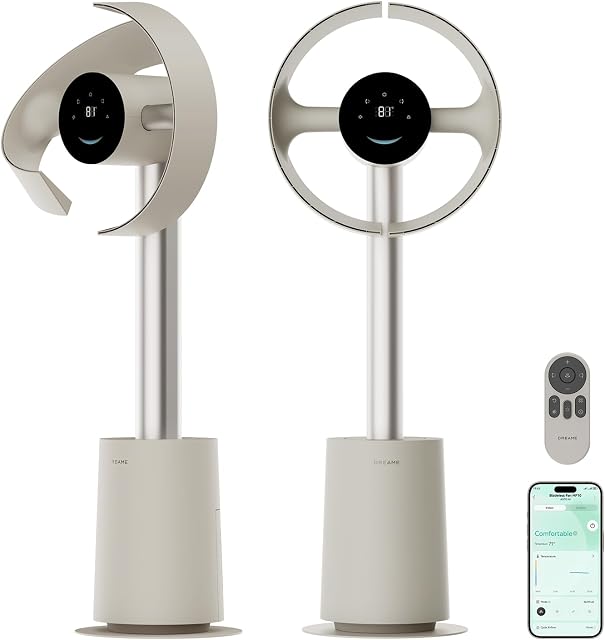 Dreame Bladeless Tower Fan for Bedroom with 270° Spatial Airflow