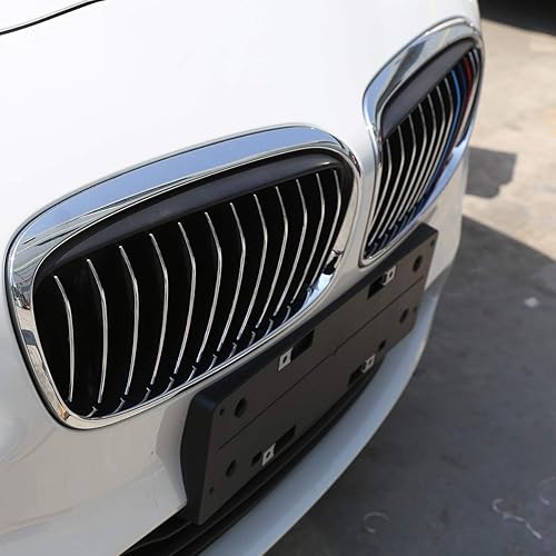 Miniatura 3 de YIWANG - Tiras de rejilla delantera cromadas de ABS cromadas brillante plateadas para accesorios BMW Serie 2 218i F45 F46 2015-2018, Style 1