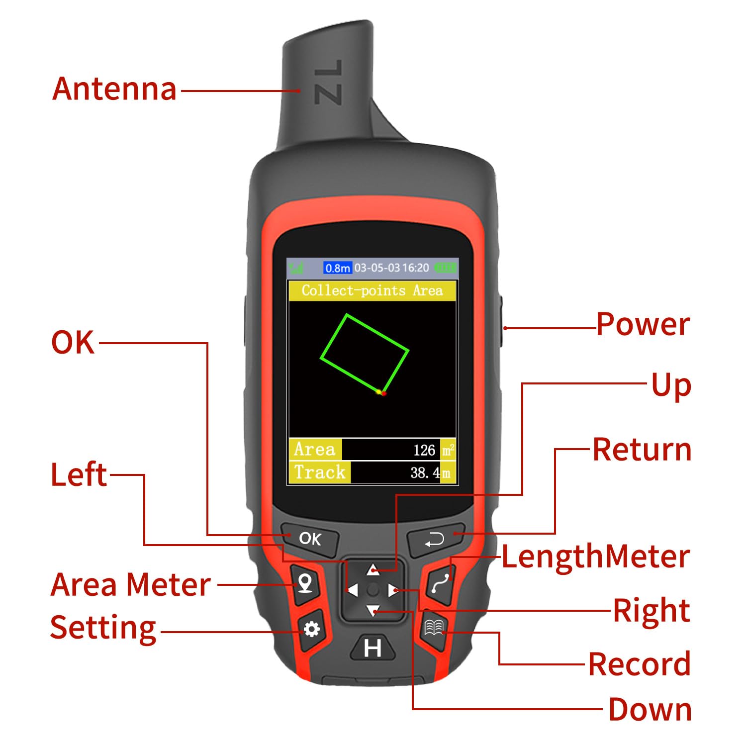 Survey Equipment Handheld GNSS Area Measuring Equipment Outdoor ...