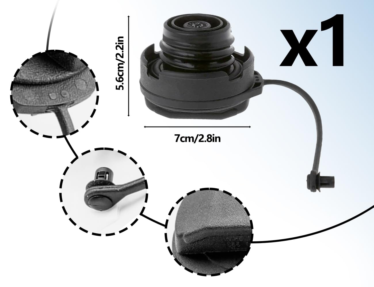 Tapa De Depósito Para Volkswagen - Compatible Con 1J0201550A, Para Gasolina Y Diésel