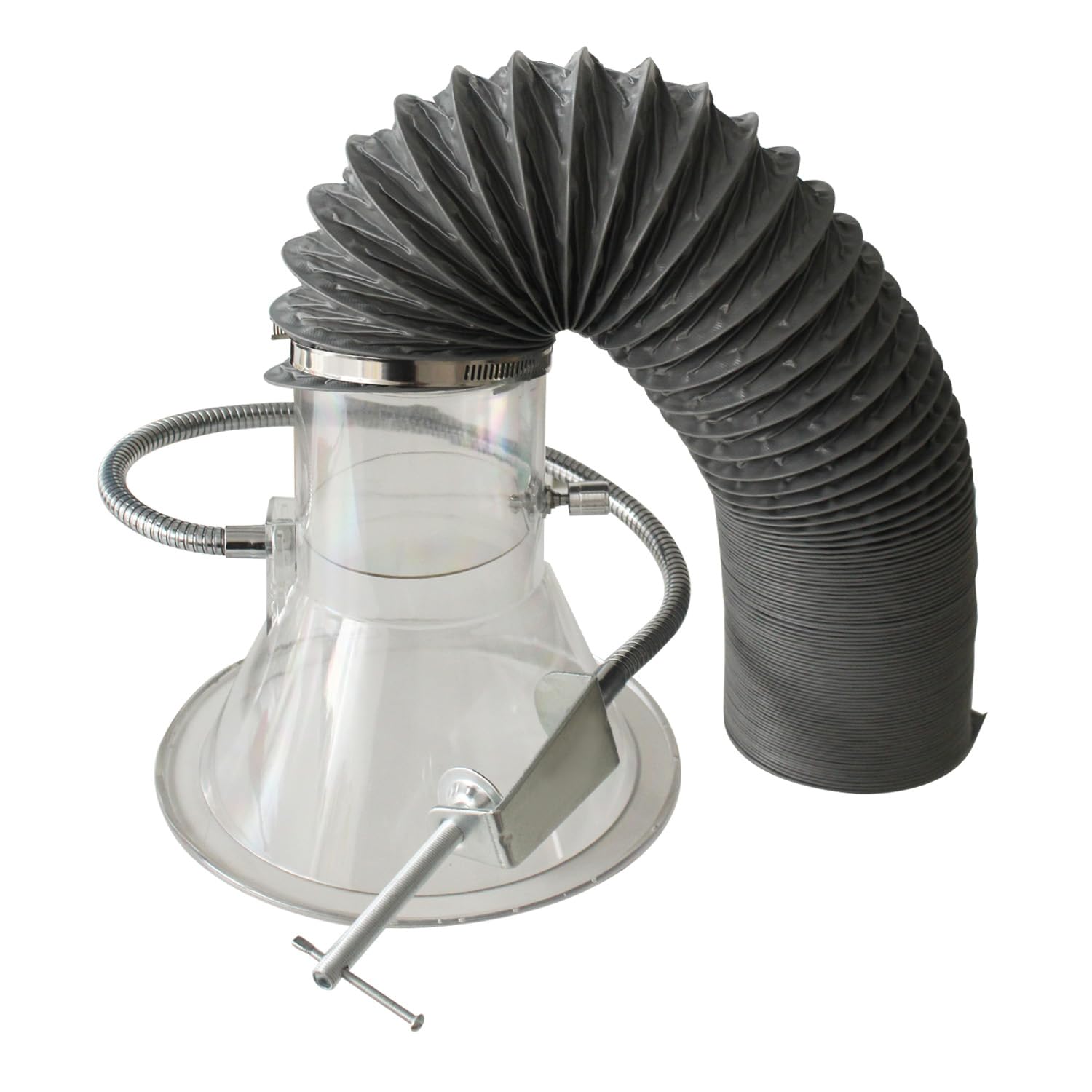 Extractor campana extractora de humos de soldadura industrial para soldadura brazo extractor laboratorio sistema de extracción de aire purificador de humo (100-230 mm con tubo de PVC de 2 m)
