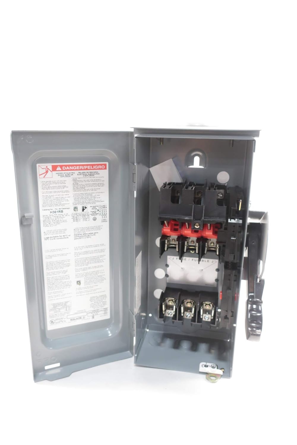 SQUARE D H361RB 3P 30A AMP 600V-AC FUSIBLE Disconnect Switch D645530