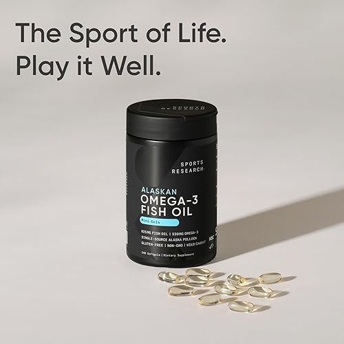 Miniatura 8 de Sports Research Mini geles de aceite de pescado Omega-3 de 625 mg  Procedente de abadejo salvaje de Alaska con omega-3 EPA y DHA  de origen