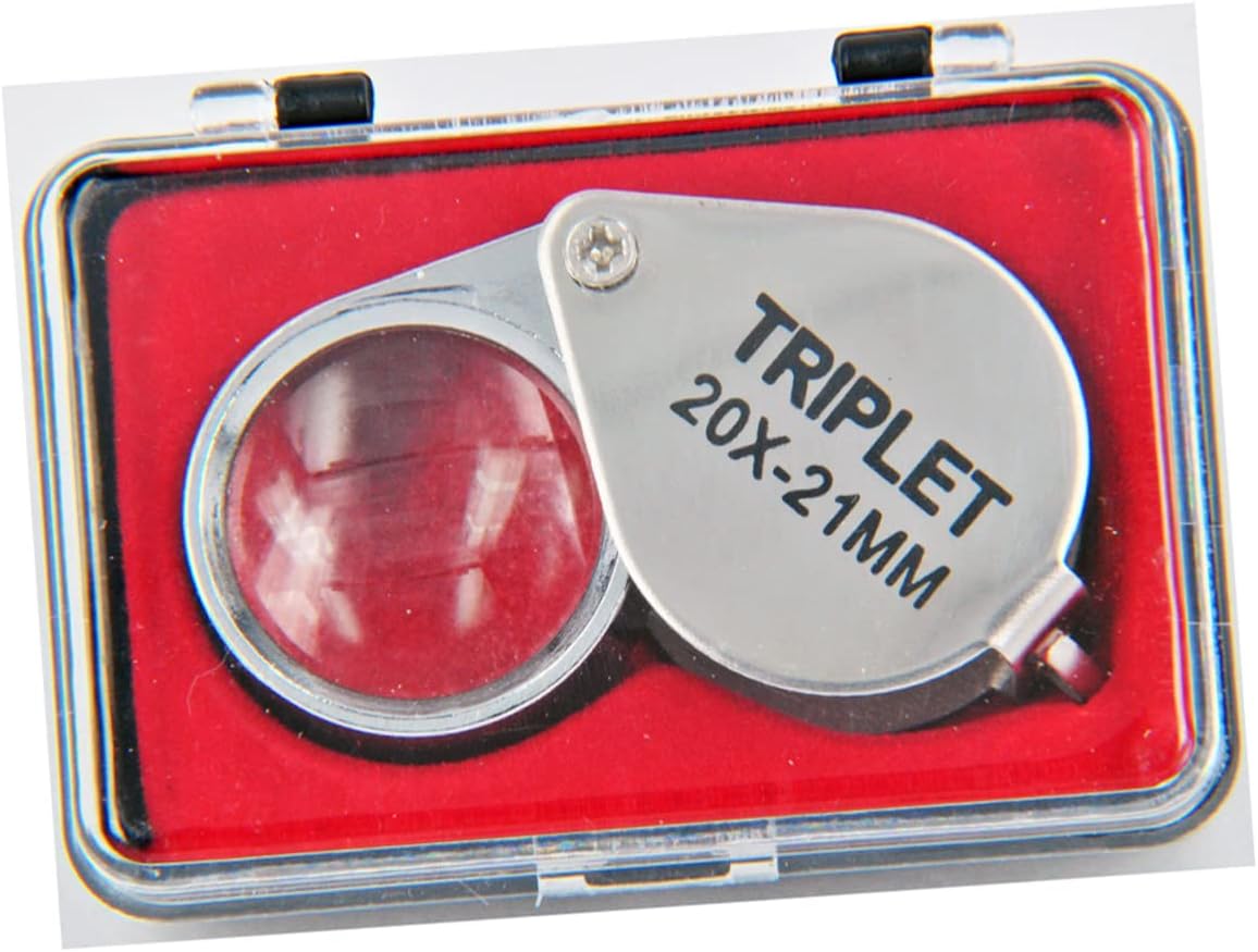 Magnification Jewelry Loupe Chrome Illuminated Handheld Loupe Magnifier for Fine Art Inspection