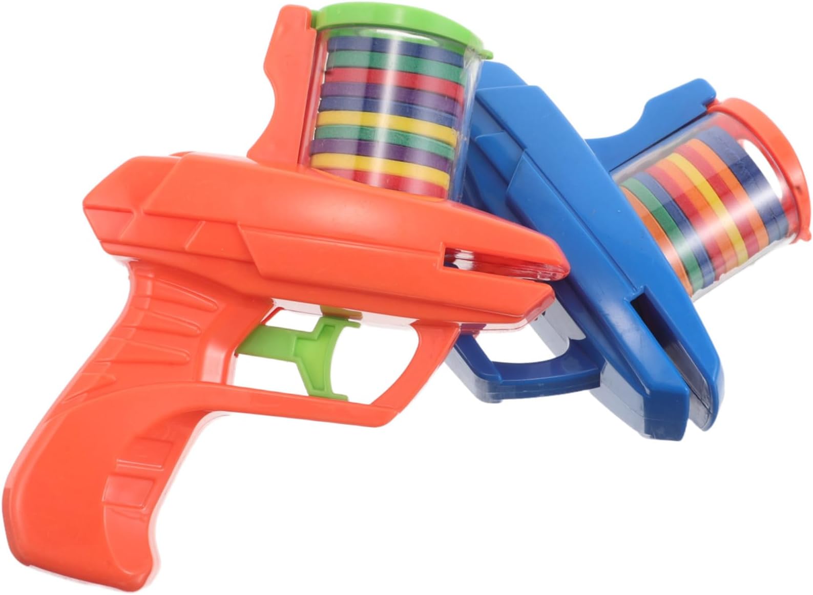 2 Set Foam Disc Emitter Toy for Children Boys Outdoor Game Plastic Foam Launcher with Ergonomic Design Family Interaction Booster Birthday Presents