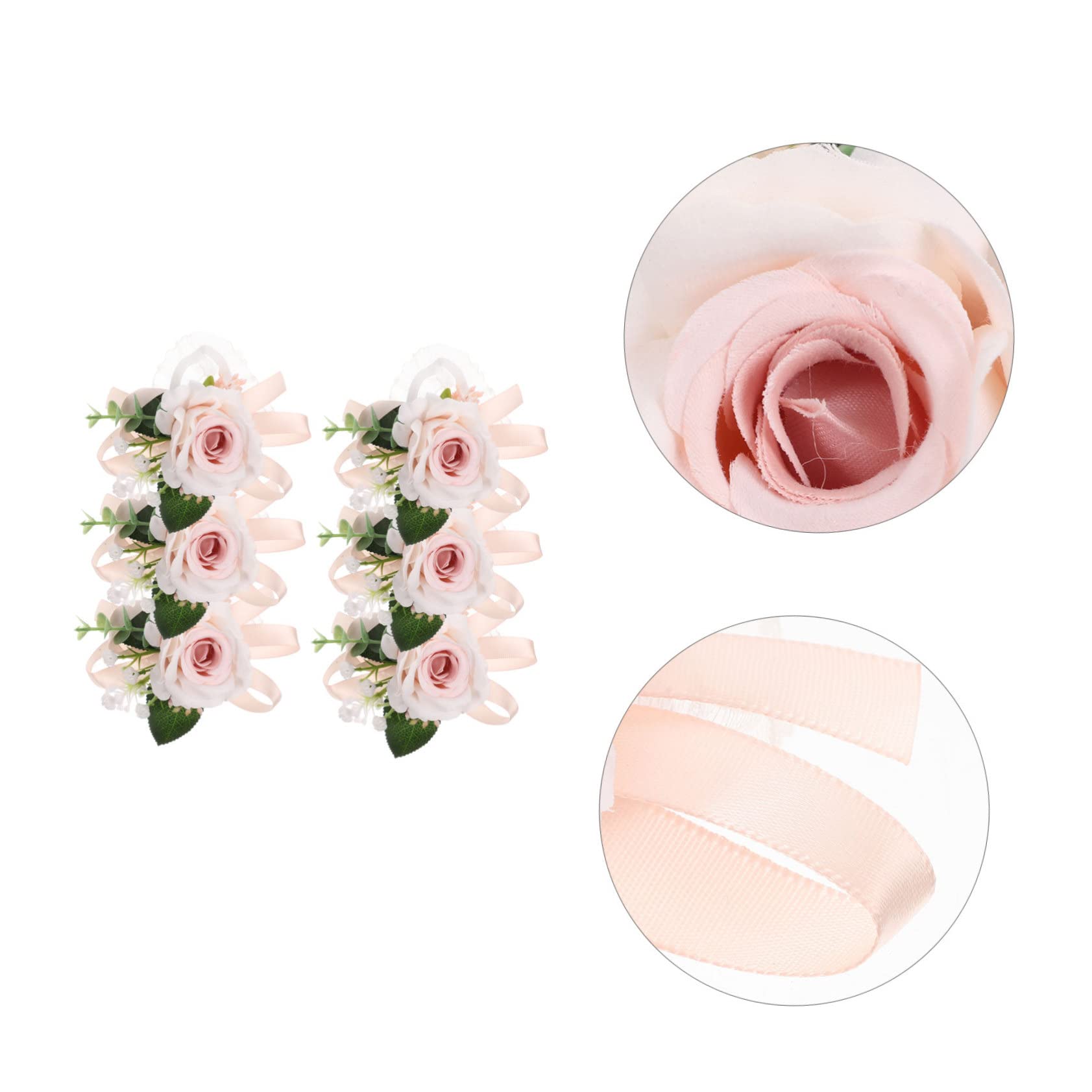 Garneck Floreali da Polso Accessori Costume per Matrimonio Set da 6 Braccialetti Elegante e Semplice per Sposa e Damigelle a Festa di Nozze