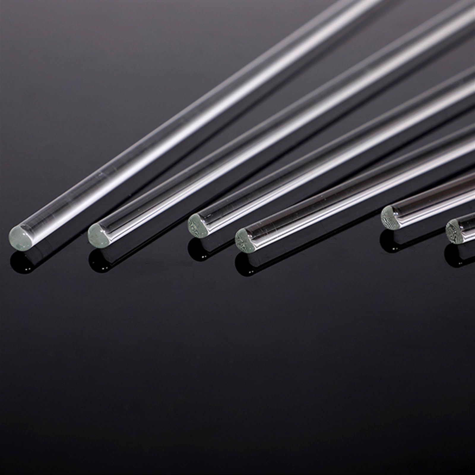 Szklana łopatka laboratoryjna, Pręty mieszające ze szkła borokrzemianowego, opakowanie 10 szt., 4-7 mm x 150-300 mm, do laboratoriów(5x250mm)