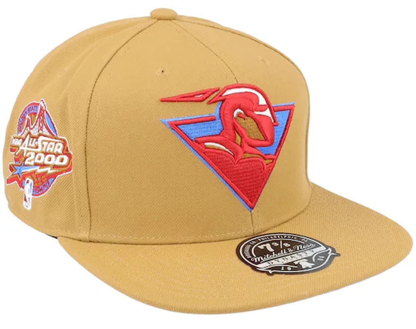 Mitchell & NessGolden State Warriors Sand and Sky Dynasty Fitted Hat Cap - Brown