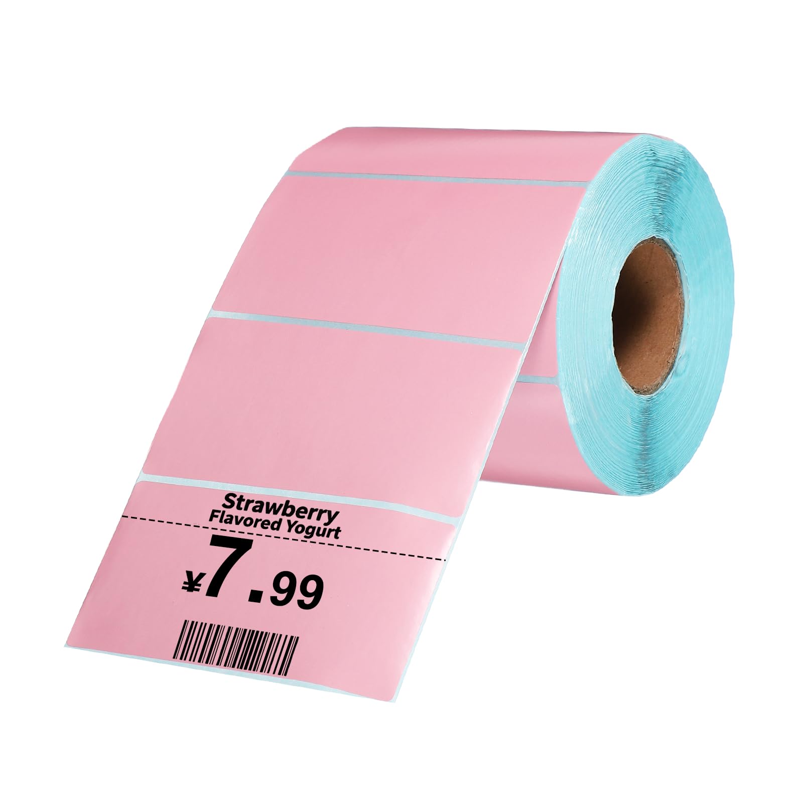PATIKIL 1000 Pcs Thermal Labels, 2x3.94 Inch Thermal Printer Labels Stickers Self Adhesive Tags Rectangle Paper Roll Small for Printer Shipping Label Mailing UPS Barcode Address, Pink
