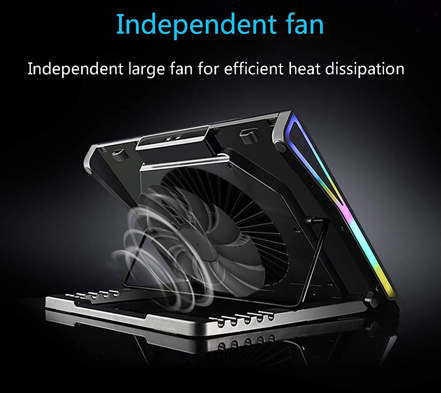 Raffreddamento del laptop Pad 15.6 "-17.3" Radiatore di raffreddamento Raffreddamento Raffredding Tappetino da glip Ventilatori a LED LED e 2 porte USB supporti regolabili for laptop angolo di al