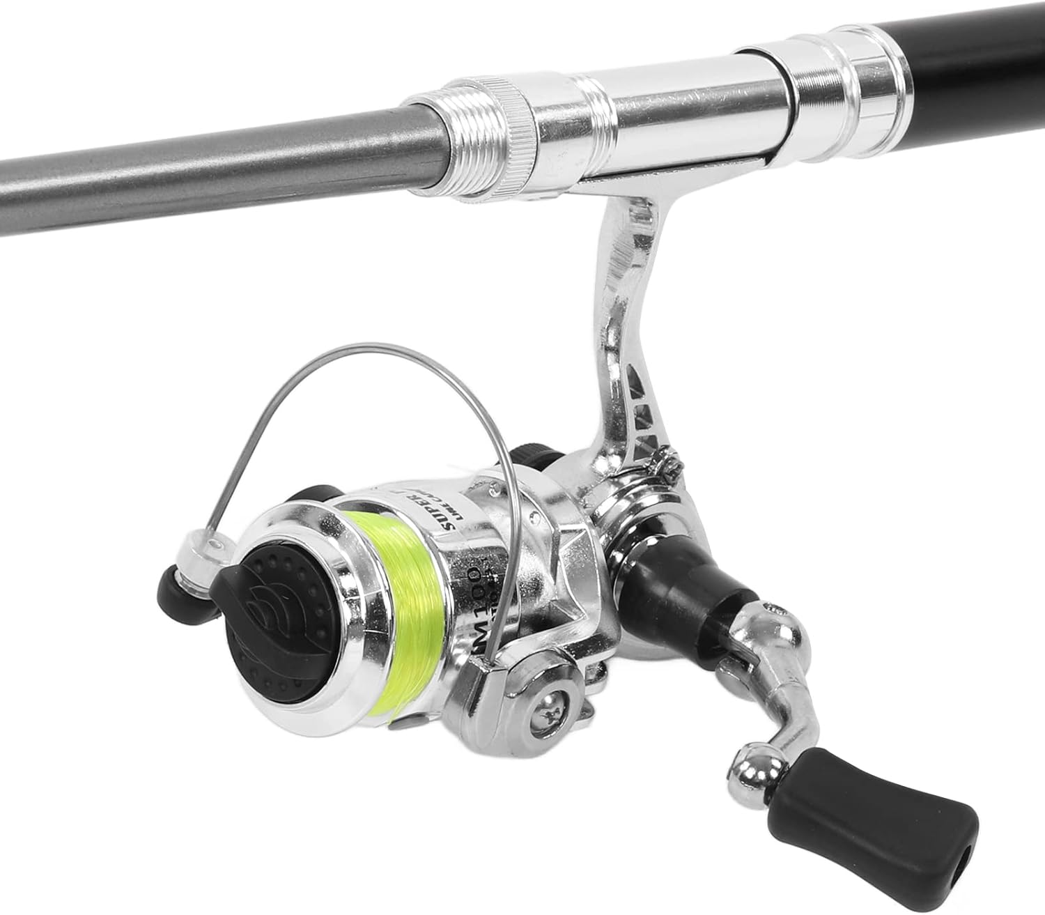 Pocket Fishing Pole with Reel Wheel, Ultra Light Material, Mini Pen Shape Design, Retractable Fishing Pole Kit for Sea, Rock, Stream, River, Boat, Raft, and Ice Fishing
