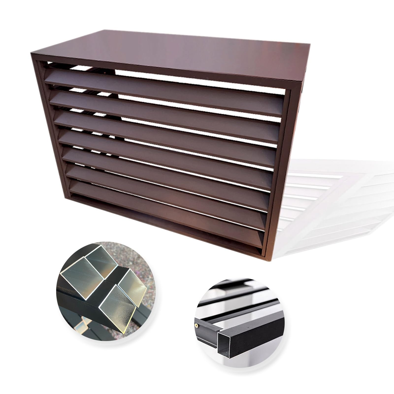 QYMYOZ Outdoor Portable Air Conditioner Cover Protective Screen Grille Enclosure for Enhanced Durability Weather Resistance and Aesthetic Appeal Seasons