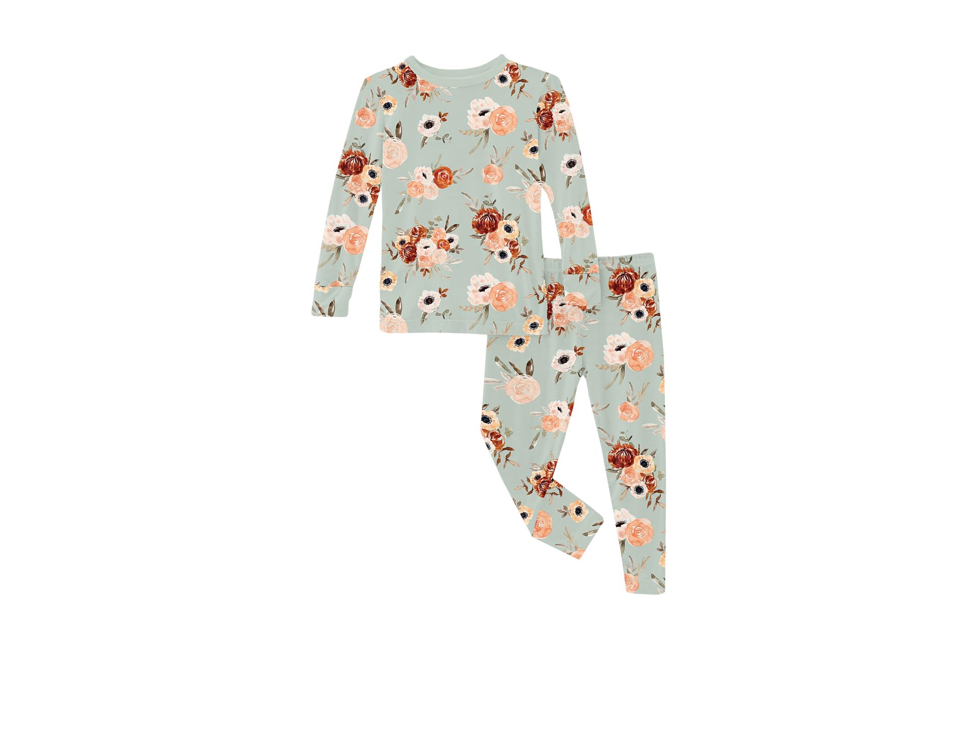 Kickee Pants Kids Print Long Sleeve Pajama Set (Toddler/Little Kid/Big Kid)