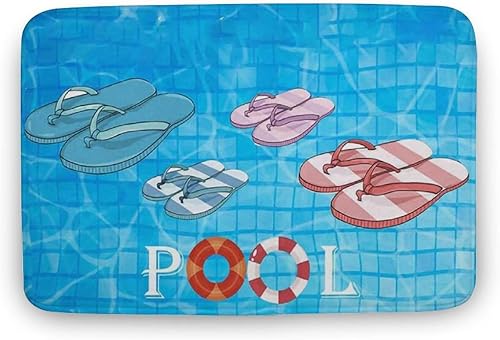 Allijune Felpudo de piscina, felpudo de piscina, felpudo para exteriores, para interiores, para bienvenida, decoración del hogar, tapete de