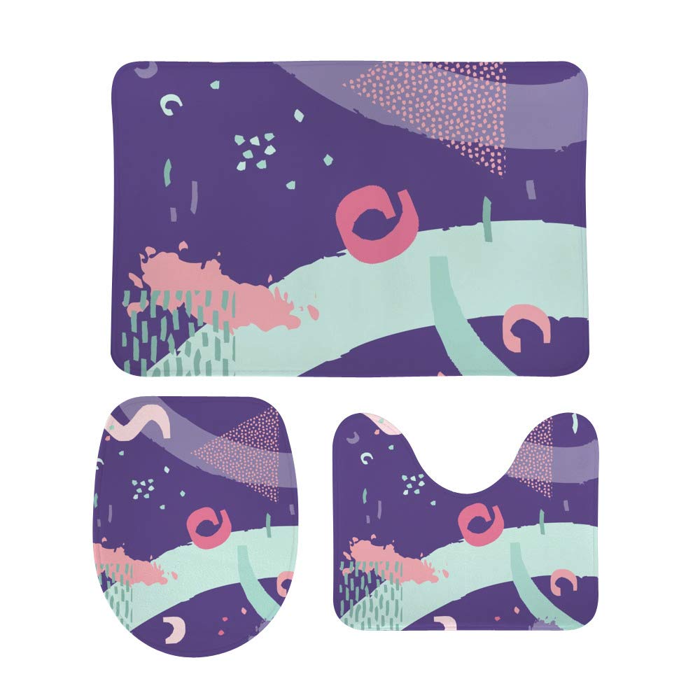 Tapis de bain velours corail pour une salle de bain moderne et chaleureuse motif artistique
