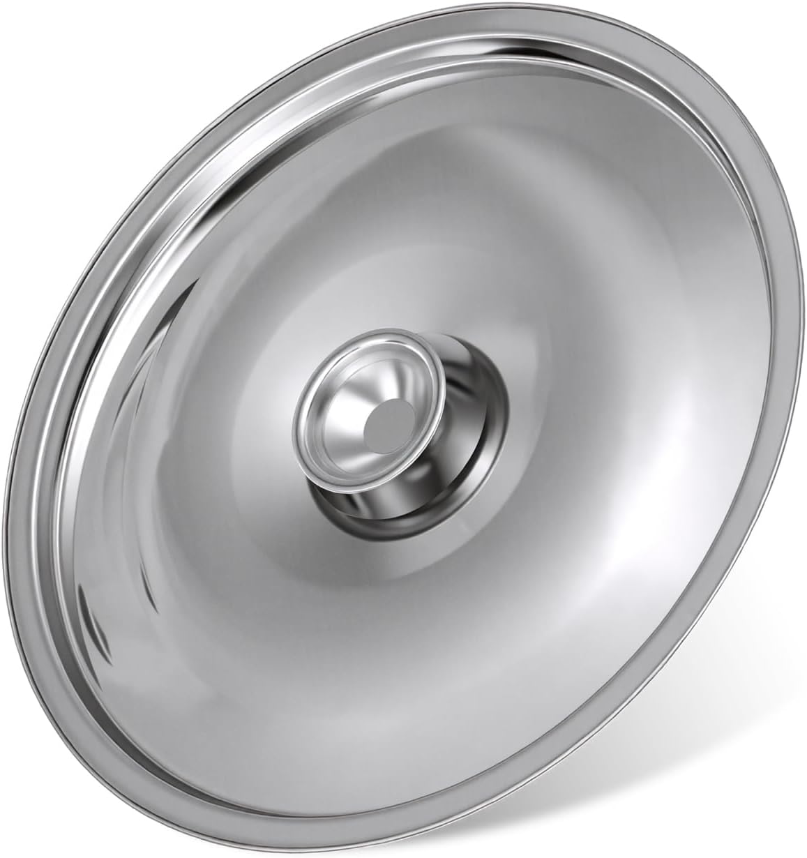8.6 Inch Universal Pot Lid for Small Pan Lightweight Stainless Steel Cover for Egg Pan, Small Pot, and Seasoning Cup Metal Lid with Knob