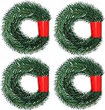 DearHouse 80Feet Christmas Garland, 4 Strands Artificial Pine Garland Soft Greenery Garland for Holiday Wedding Party,Stairs,Fireplaces Decoration, Outdoor/Indoor Use
