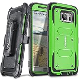 COVRWARE Galaxy S7 Edge - [Aegis Series] Heavy Duty Dual Layer Hybrid Full-Body Armor Holster Belt-Clip Case [Kickstand] For Samsung Galaxy S7 Edge - Green