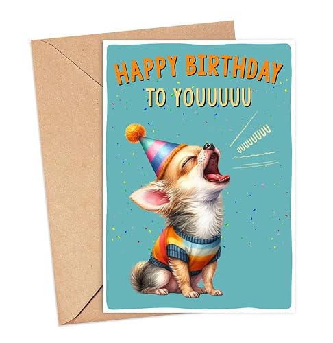 GreenStar Gifts Chihuahua Birthday Card - Funny Dog Birthday Card - Gift For Chihuahua Lovers & Dog Parents