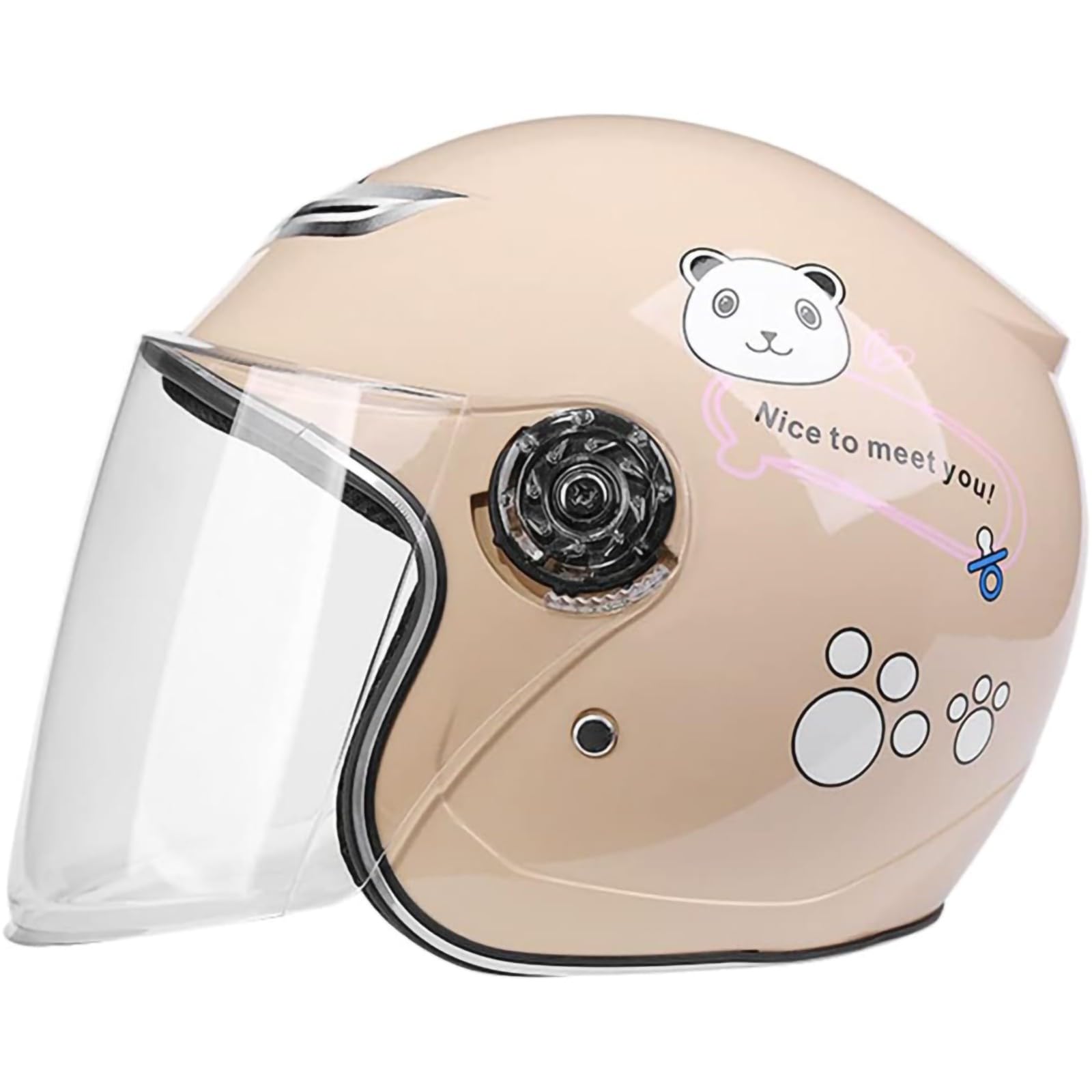 Amazon | キッズヘルメット DOT 承認 3/4 オープンフェイスオートバイ