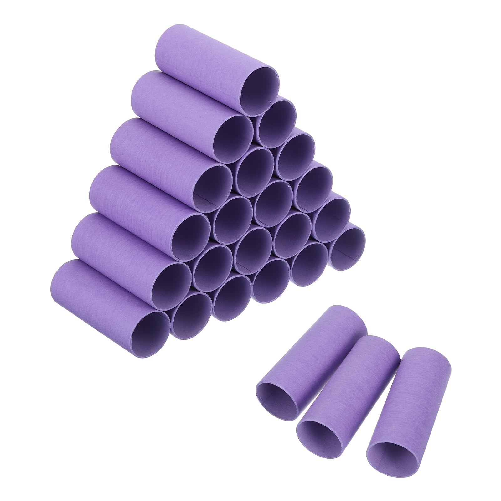 sourcing map 24 Pack Cardboard Tubes for Crafts, Toilet Paper Rolls Corrugated Cardboard Roll for Painting, Drawing, Art Supplies, DIY Projects, 3.94x1.58 Inches,Light Purple