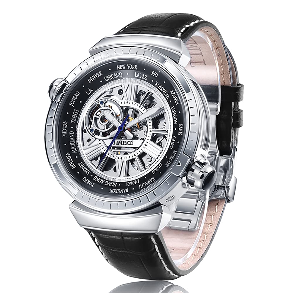 Men's Watches - business "Hi World" Mechanical Men Watches World time zone watch men's multi-function business watch waterproof automatic movemen