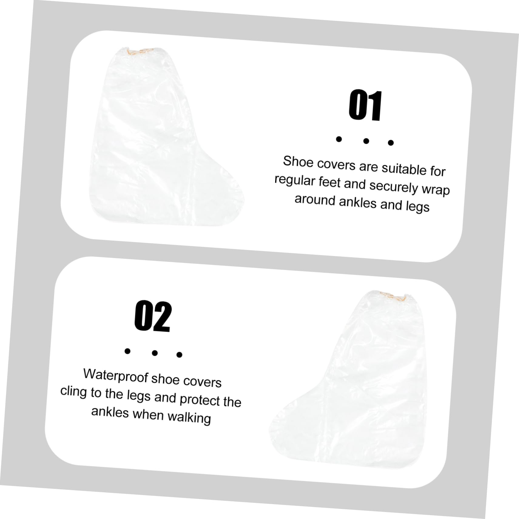 Couvre-Chaussures Jetables Antidérapants 50 Pièces PE | Protection Pluie Extérieure, Usage Pratique, Lot Transparent pour Jours Humides