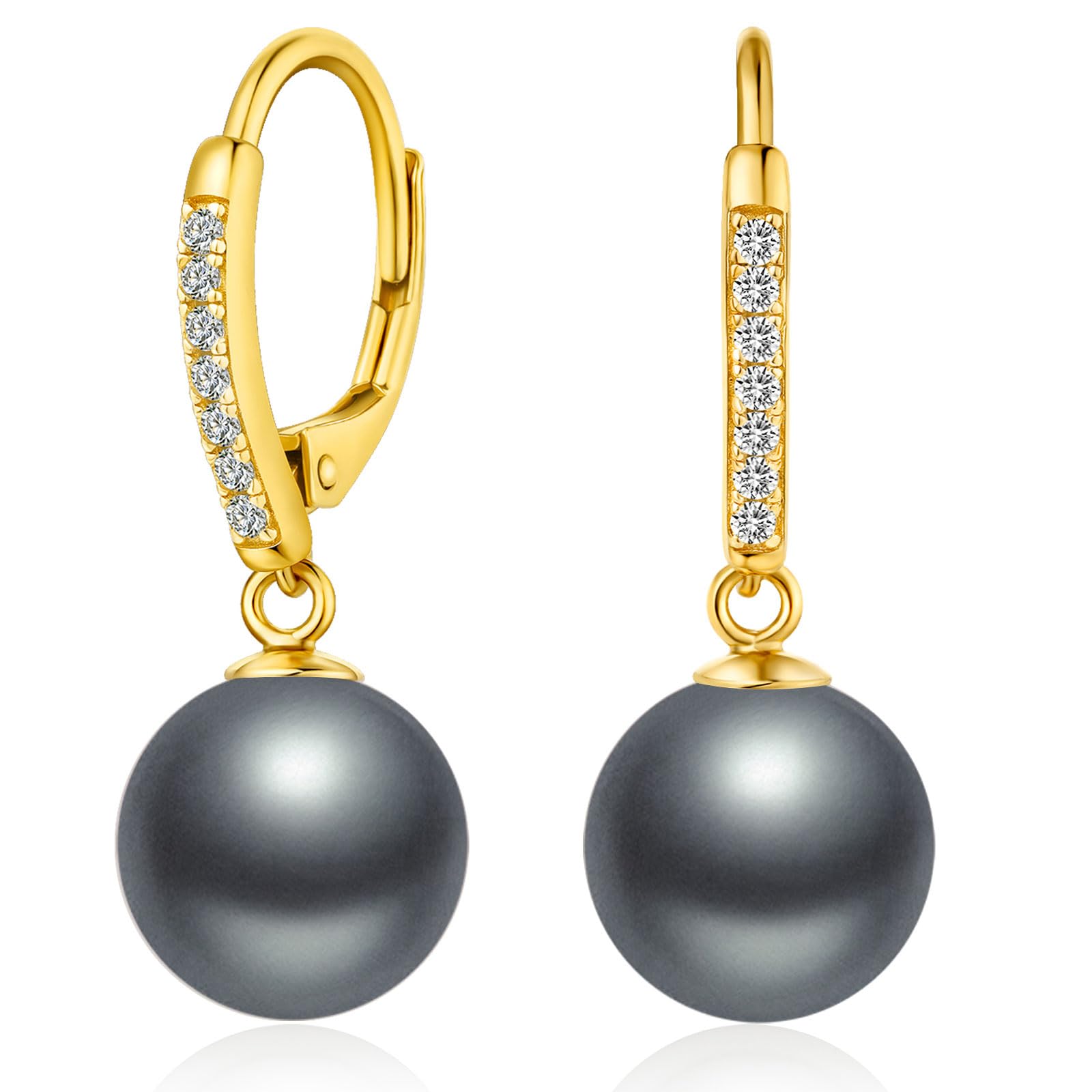 jiamiaoi Perlenohrringe Silber 925 Hängend Perlen Ohrringe Silber Hängend Damen Ohrringe Perle Hängende Ohrringe Perlen Schmuck