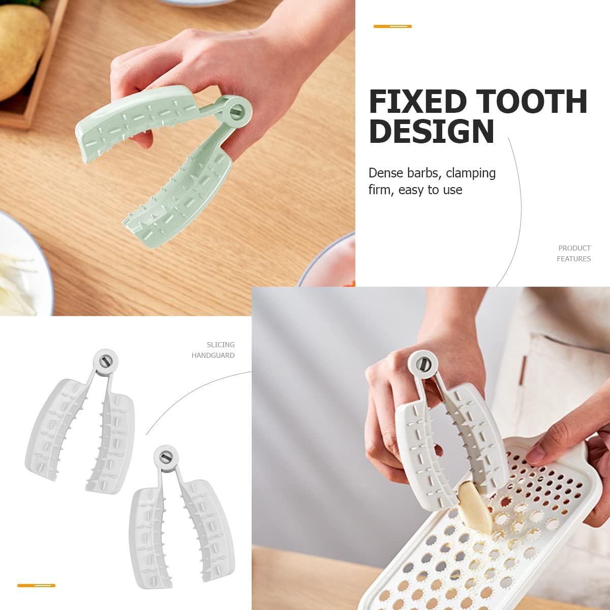 2Pcs Finger Guard Mandolin Guard Vegetables Fruit Slicer Grater Protector Kitchen Tools for Grabbing Garlic, Carrot, Potato, Cucumber